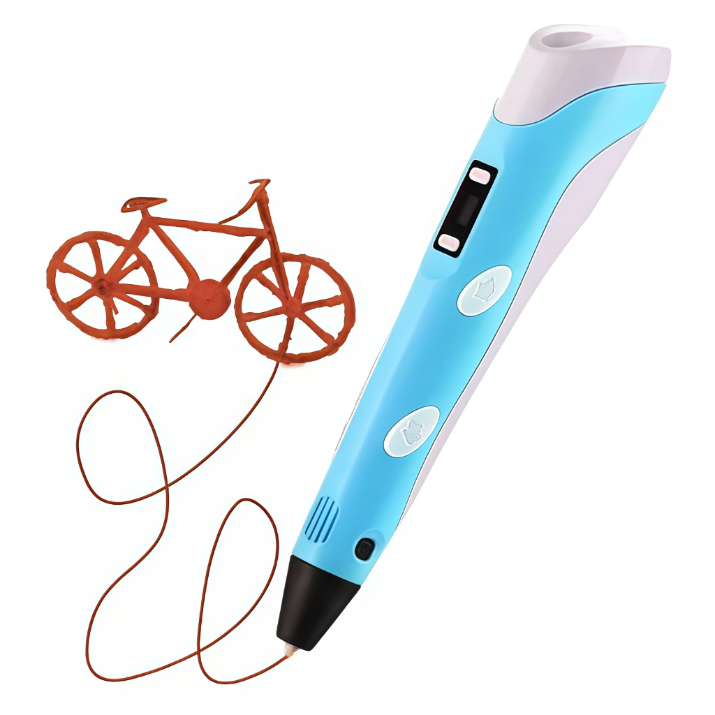 Caneta 3D Impressora Manual LCD | Caneta de Desenho 3D com Filamento ABS para Infantil e Adulto
