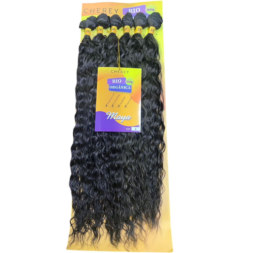 Cabelo Bio Orgânico Cacheado Maya cor 2 Castanho Escuro