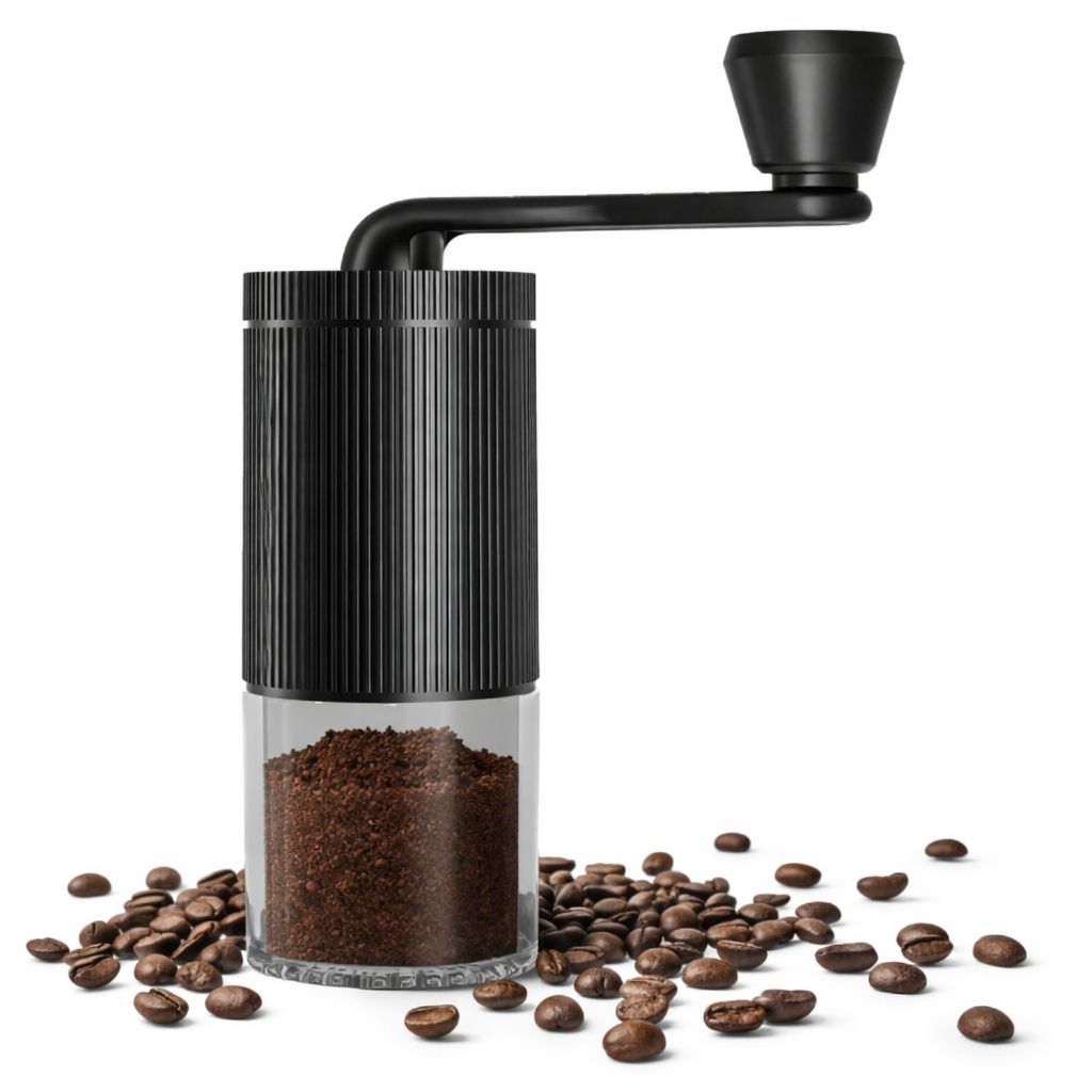 Moedor de Café Manual com Ajuste de Moagem Grosso Médop Fino Portátil com Manivela Regulável