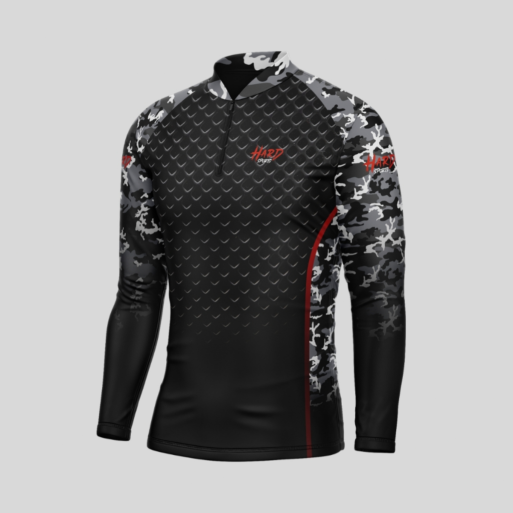 Plus Size Camisa Camiseta Pesca Com Proteção Uv50+ Pescaria