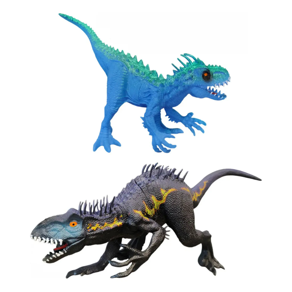 Dinossauros Realista Brinquedo Crianças 2 Peças Kit T-rex Jurassic Brinquedos Presentes Zoologico Bichos Bichinhos Kit