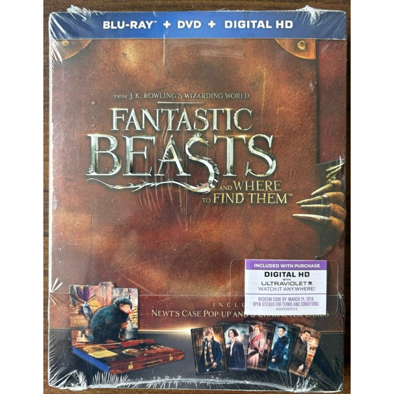 Blu Ray DVD Animais Fantásticos e Ondem Habitam Harry Potter importado lacrado