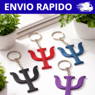 Chaveiro Psicologia 🧠 Símbolo Psi | Curso Universitário | Psicólogo | Estudante | Formatura
