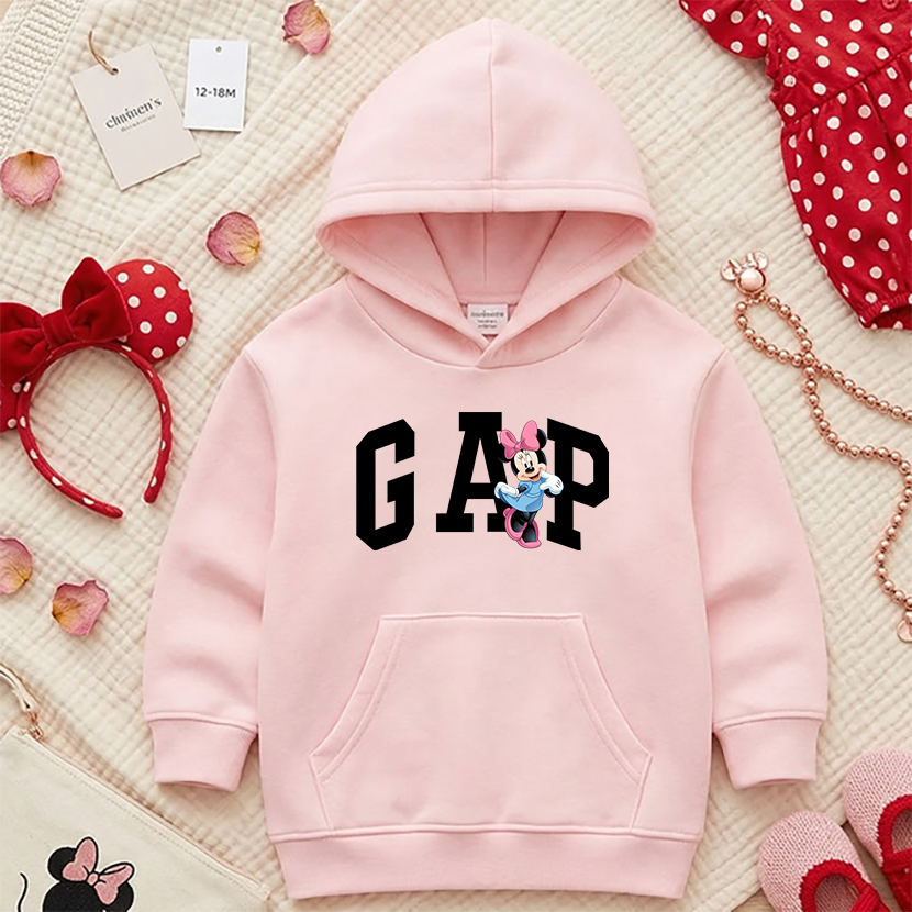 Moletom Infantil Minnie estilo GAP Com Capuz - Casaco Menina Inverno