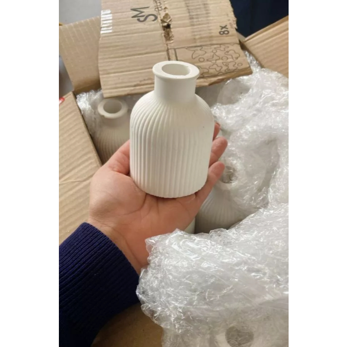 25 Vasos De Gesso Para Decorção Flor Fores Casa Festa Casamento Mesa 10cm