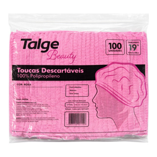 Touca TNT Descartável 100 Unidades Rosa Sanfonada com Elástico Talge em Oferta na Shopee