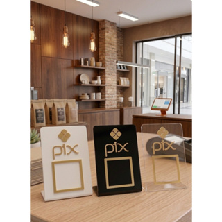 Placa Pix Pagamento QR Code Balcão Escritório Comércio Consultório Estabelecimento Display Acrílico. em Oferta na Shopee