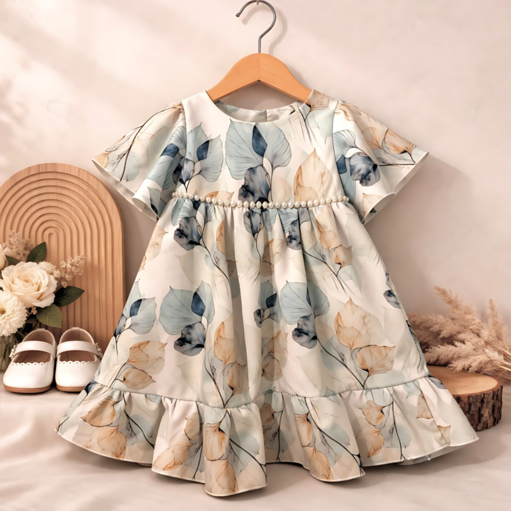 Vestido Infantil Menina Estampado Luxo de Princesa Moda Festa em Oferta na Shopee