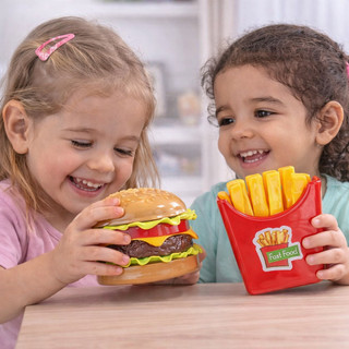 Kit Comidinha Infantil Hambúrguer Batata Brinquedo Cozinha - Comidinha Infantil Hambúrguer Batata  Cozinha