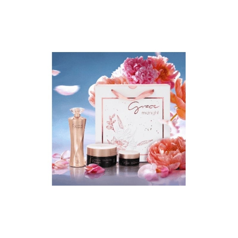 Presente dia das mães Hinode Perfume Grace Midnight + Serum + hidratante corporal