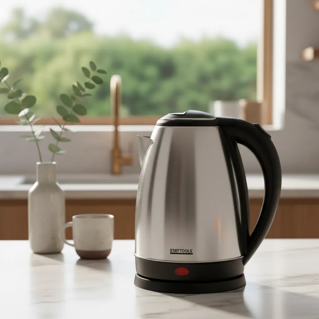 Chaleira Elétrica Inox 2L Jarra Térmica 1000W Ferve Água e Café Chá Desligamento Automático Rápida