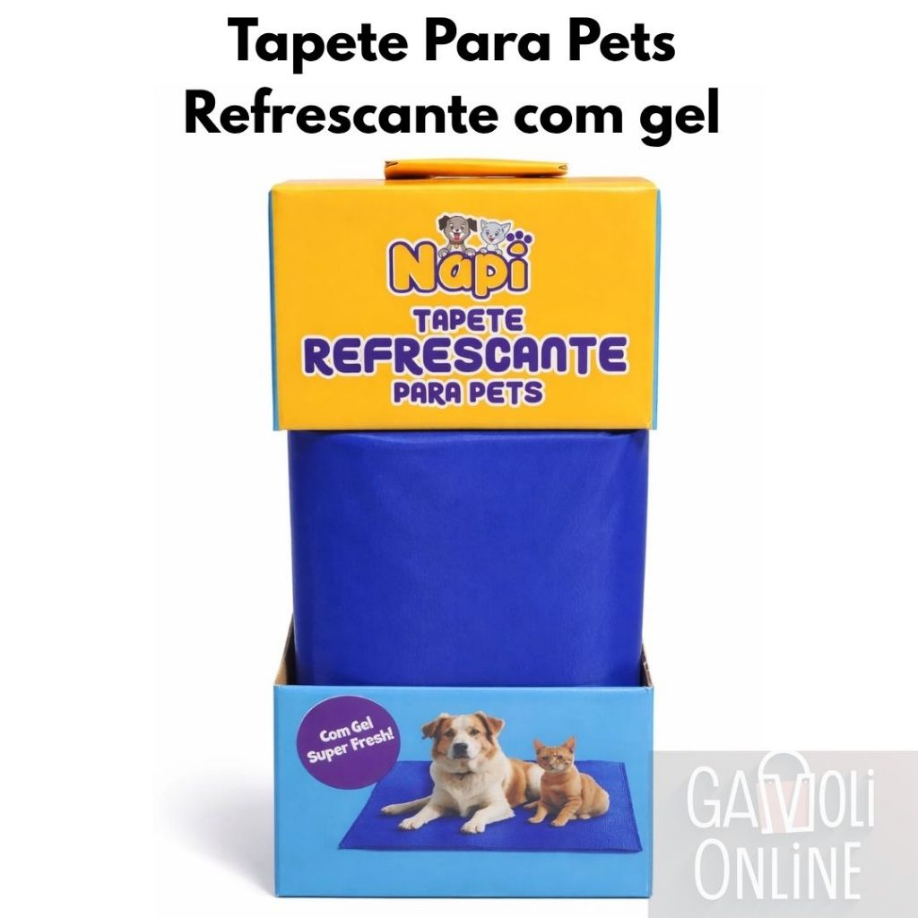 Tapete Refrescante Pet Gel 40x50cm Para Cachorro e Gato Anti Calor Impermeável