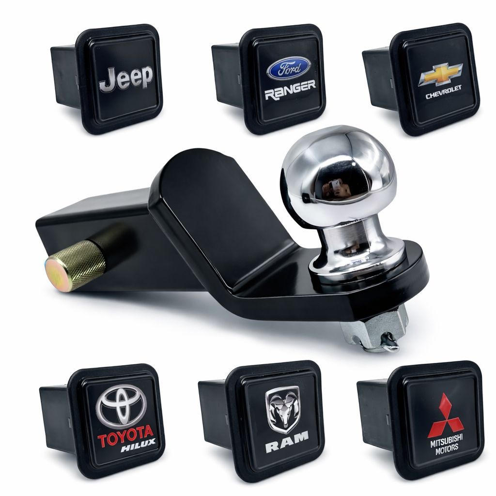 Ponteira Engate Removivel Completa 5x5cm Reboque Universal + 01 Um Tampão Personalizado