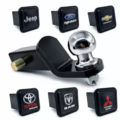 Ponteira Engate Removivel Completa 5x5cm Reboque Universal + 01 Um Tampão Personalizado