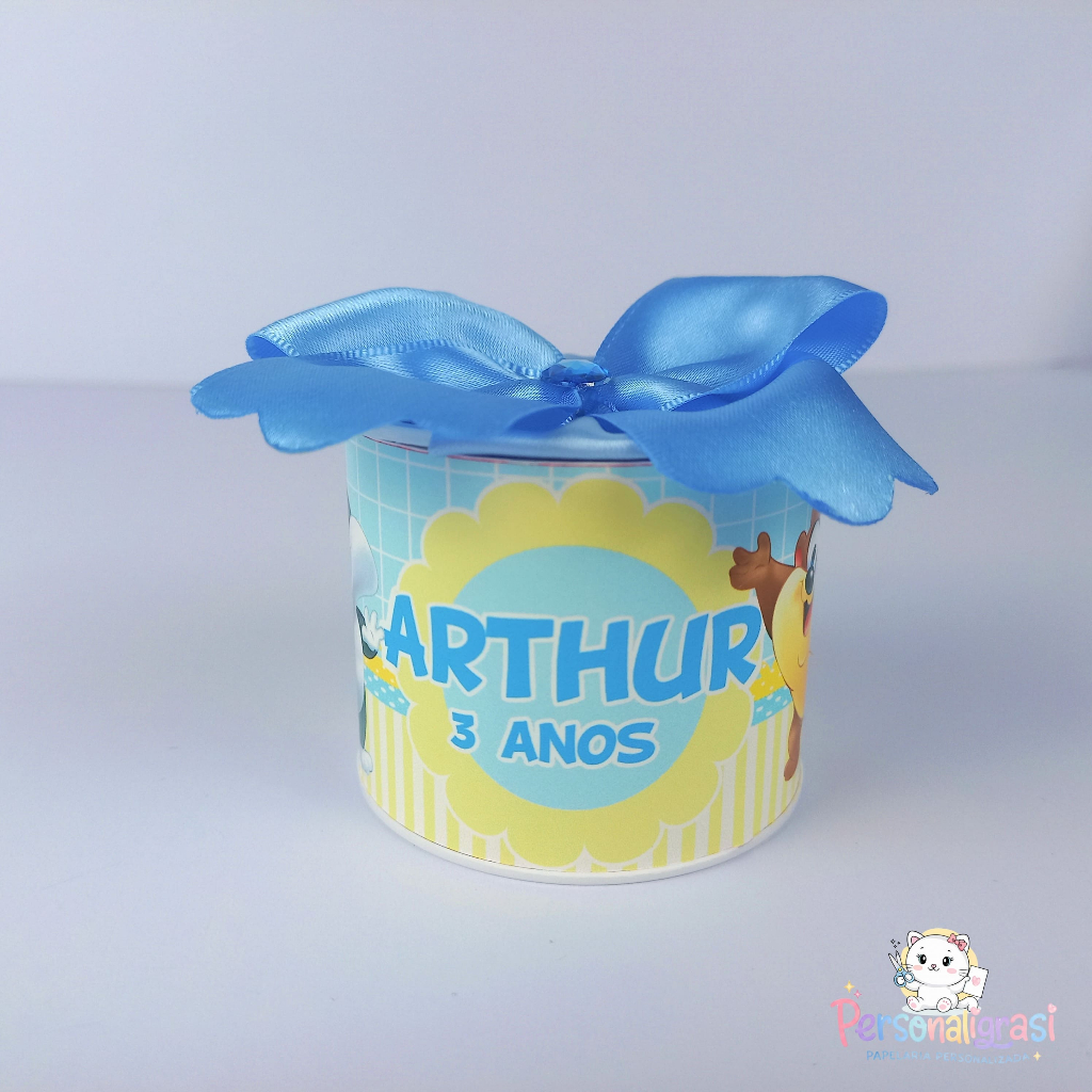 TUBOLATA BABY LOONEY TUNES MENINO PERSONALIZADA 5X6 PARA LEMBRANCINHA FESTA INFANTIL ANIVERSÁRIO