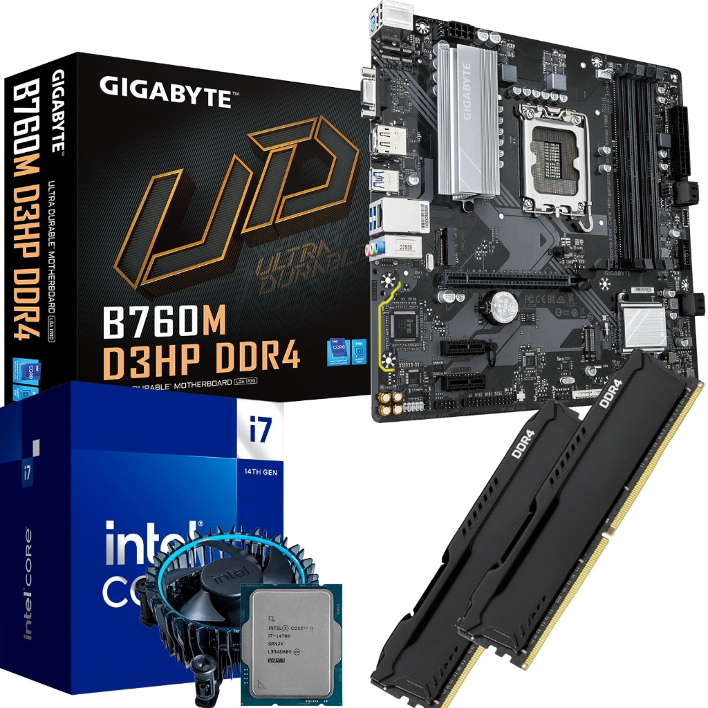 Kit Upgrade I7 14700 + Placa Mãe B760m + 32gb Ddr4