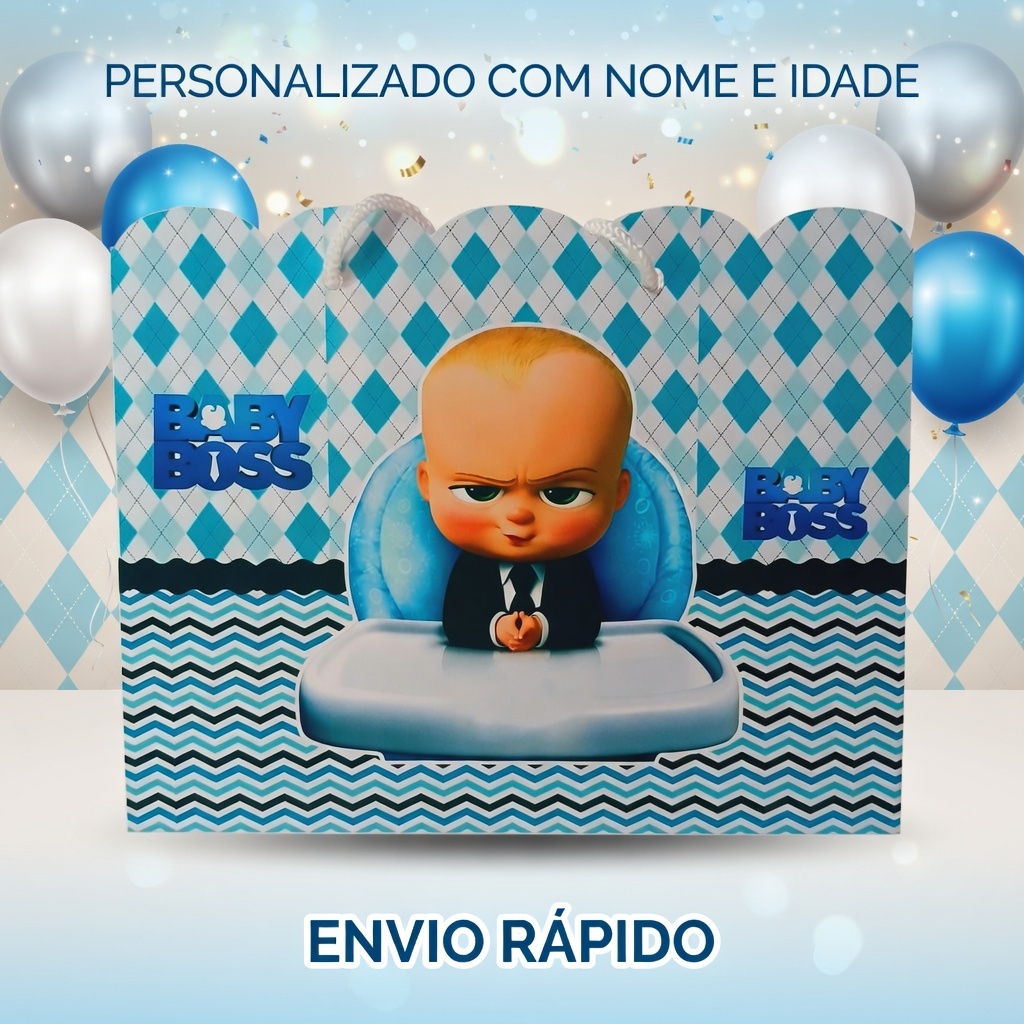 Sacolinha Surpresa Personalizada Poderoso Chefinho | Lembrancinha de Aniversário - Tam G - PEGUE E MONTE