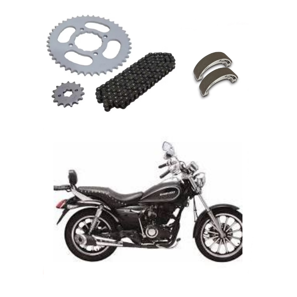 Kit Relação Transmissão+Patin de freio traseiro Kasinski Mirage 150Cc