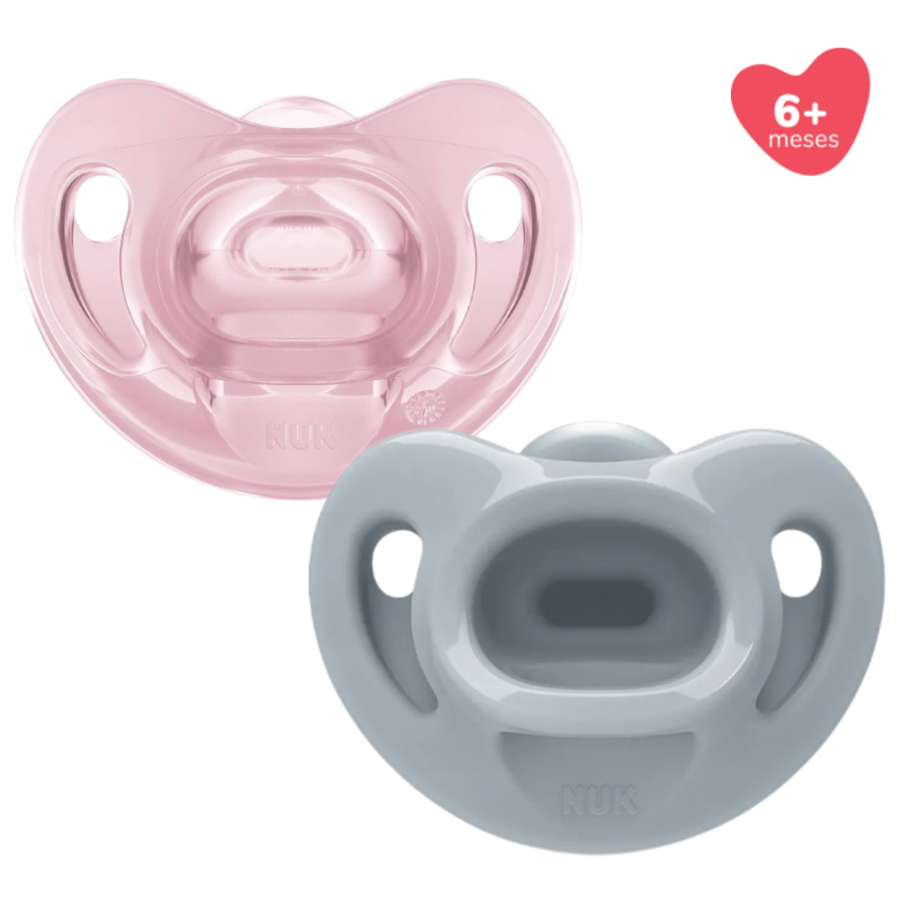 Chupeta 100% Silicone Soft com Estojo Bico Ortodôntico Anatômico Oral Fit Macia +6 meses NUK