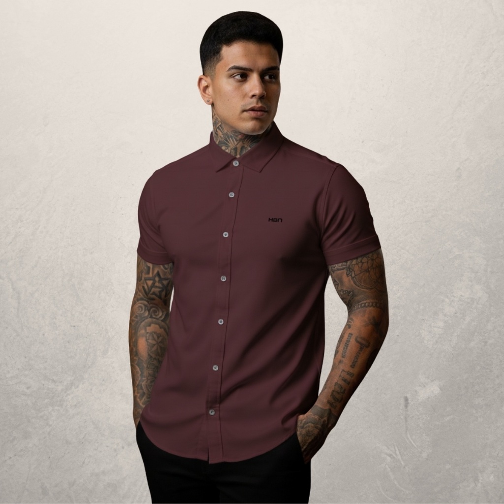 Camisa Masculina de Viscose com Elastano Não Amassa – Camisa Confortável Moda Masculina lojaamoreca