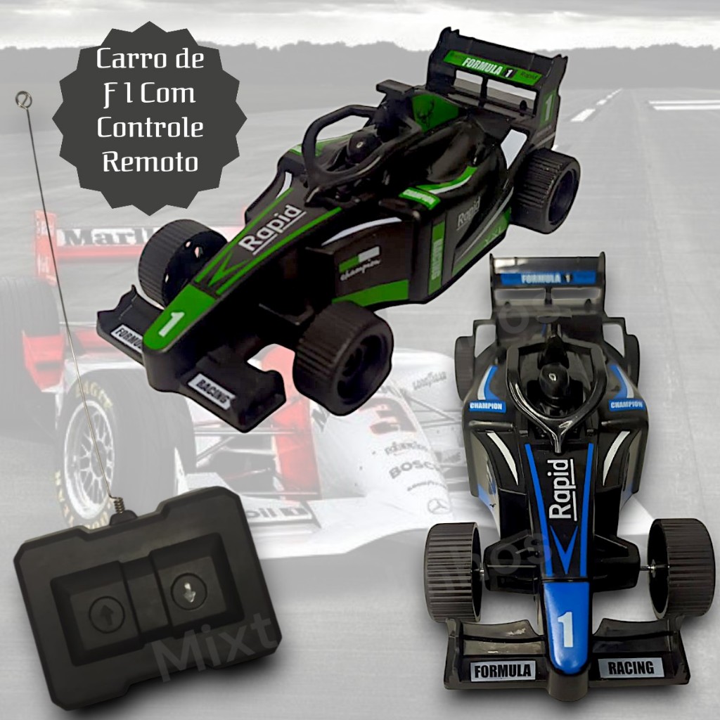 Carrinho Controle Remoto Esportivo Veloz 3 Funções A Pilha Formula 1 - Art Brink / Brinquedo Infantil Educativo