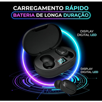 fone E6s bluetooth sem fio fone de ouvido estéreo microfone cancelamento de ruído