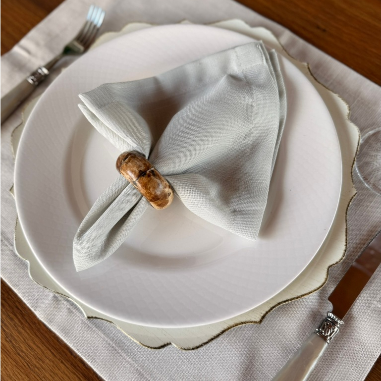 Kit 8 Guardanapos 40 cm x 40 cm Linho Misto com bainha para Mesaposta em Oferta na Shopee