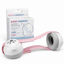Protetor E Abafador De Ruído Infantil Tipo Concha Confortável Para Bebês Baby Muff Silent ROSA