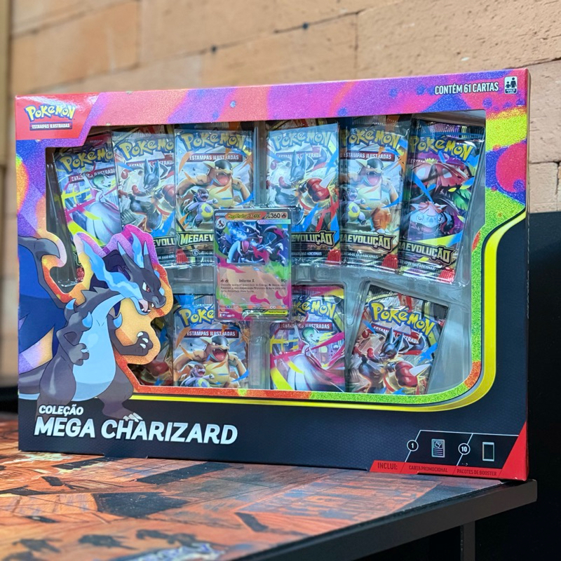 Pokémon TCG Box Coleção Mega Charizard Copag