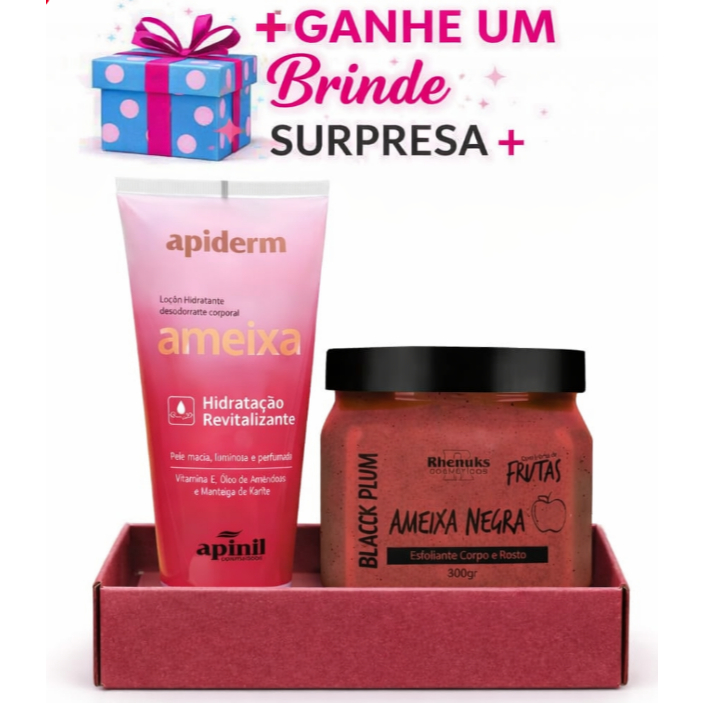 Esfoliação & Hidratação Intensa Pele Renovada Ameixa Negra Luxo kit