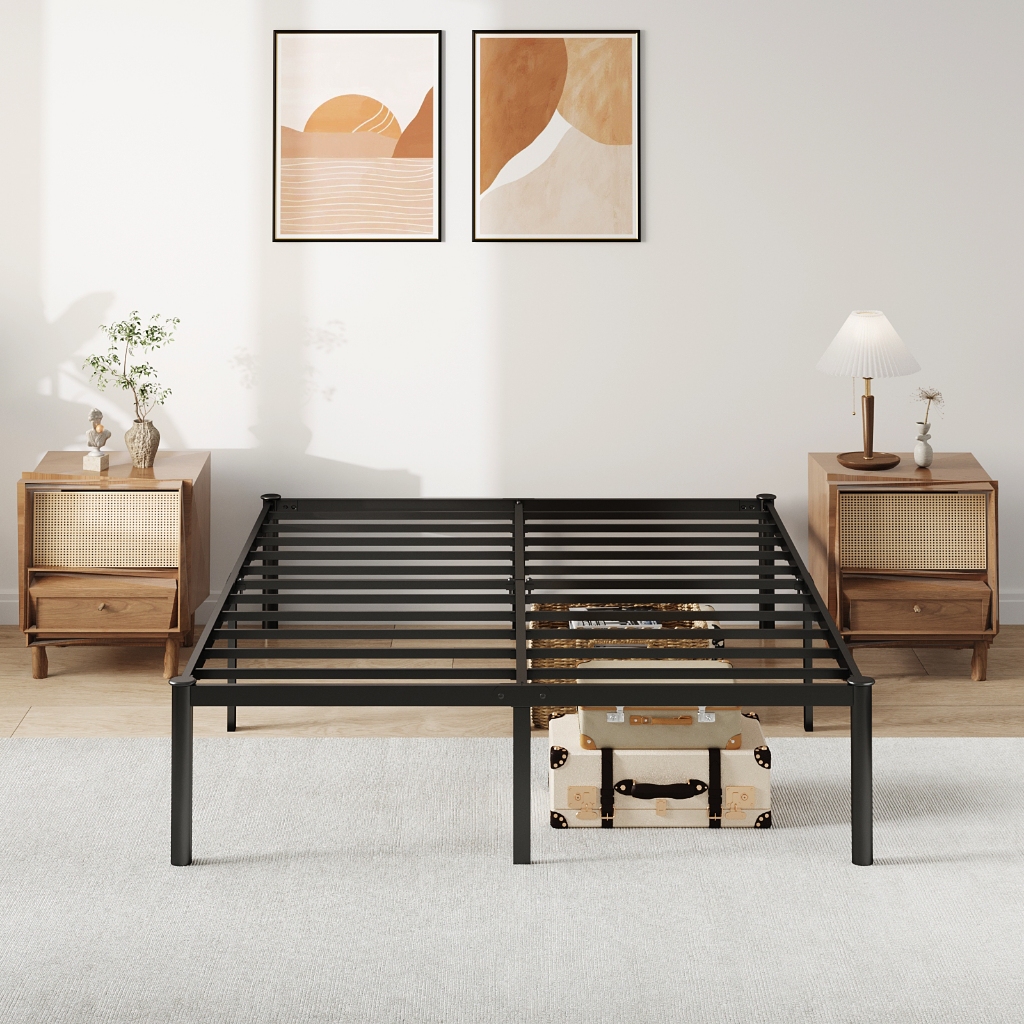 Estrado De Metal Para Cama De Casal/Solteiro,Não Precisa de Box Spring,Com Espaço De Armazenamen