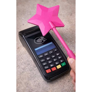 Varinha Estrela Grande para Cartão de Crédito Tap to Pay - Varinha Mágica de Cartão - Varinha de Pagamento
