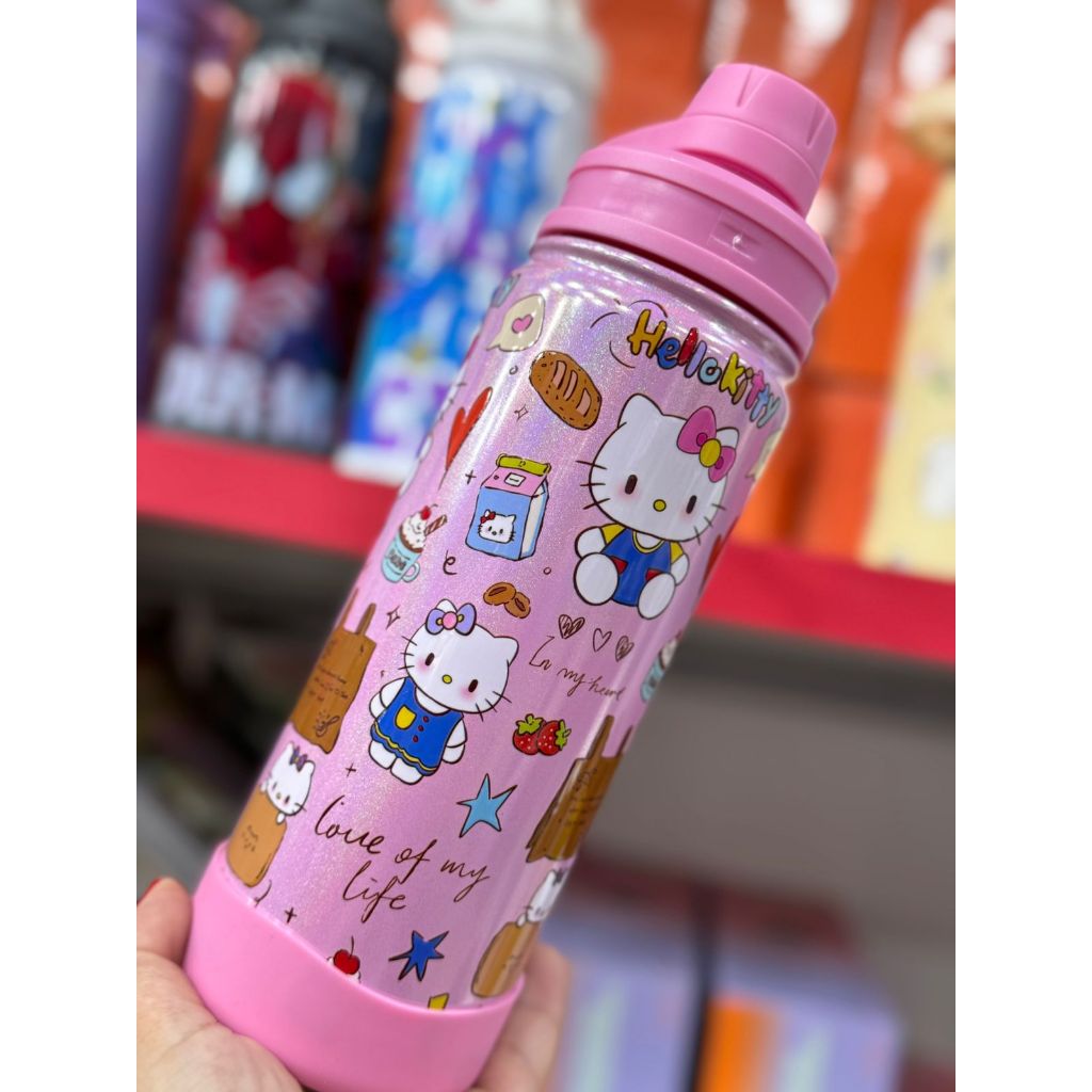 Garrafa Térmica Infantil 350ml/600ml de Personagens À Prova de Vazamento Escolar Esporte