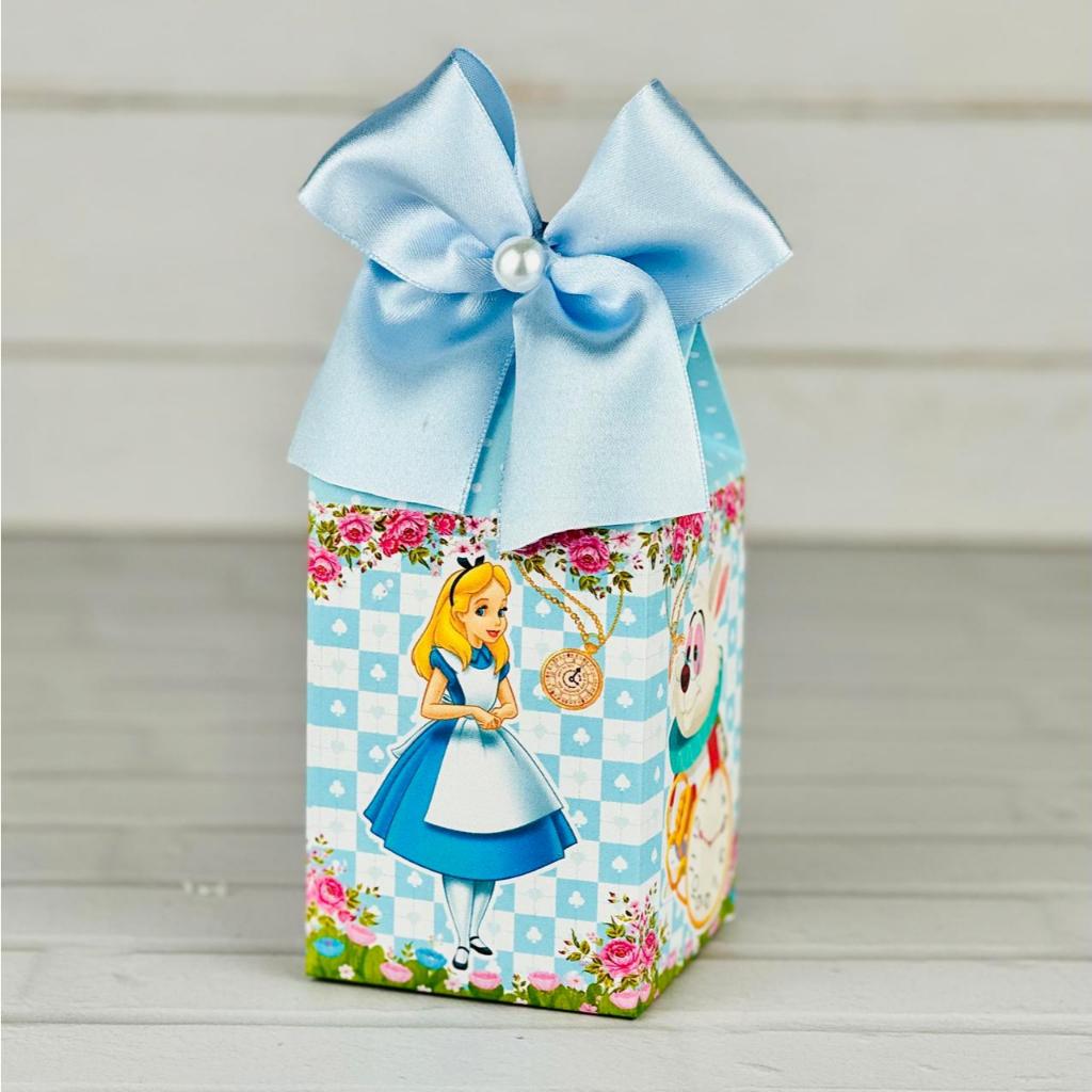 10 Caixa Milk Personalizada Tema Alice no Pais das Maravilhas Lembrancinha Festa Infantil Decoração Aniversário