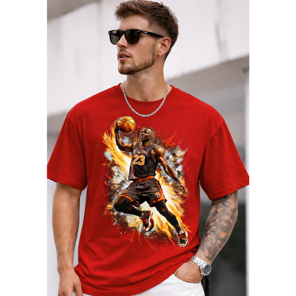 Camiseta Masculina Basquete Streetwear Confortável 100% Algodão Premium Treino Academia Envio Rápido