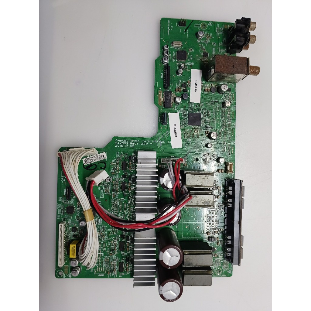 defeito. placa principal som lg cm8450. leia