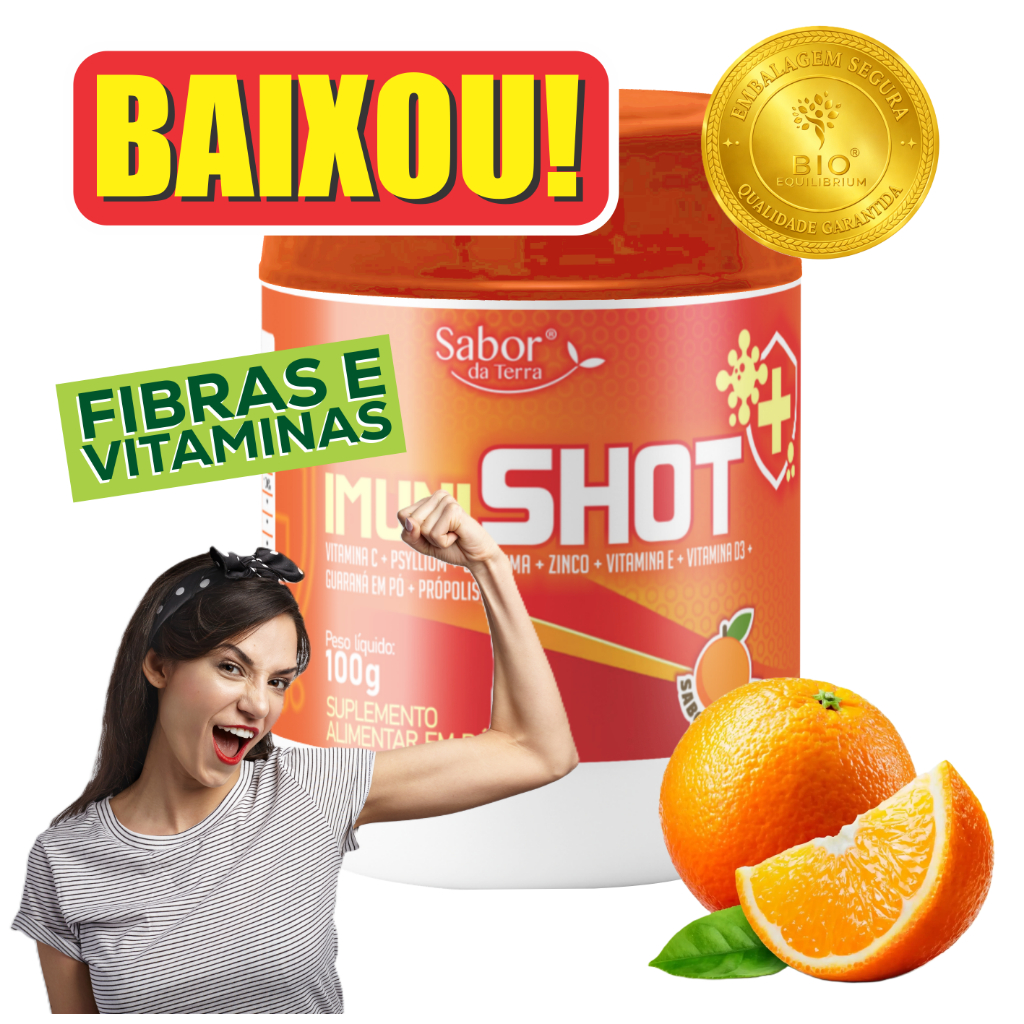 Suplemento Natural para Imunidade Sabor Laranja | Vitaminas e Minerais Essenciais | Defesa do Corpo