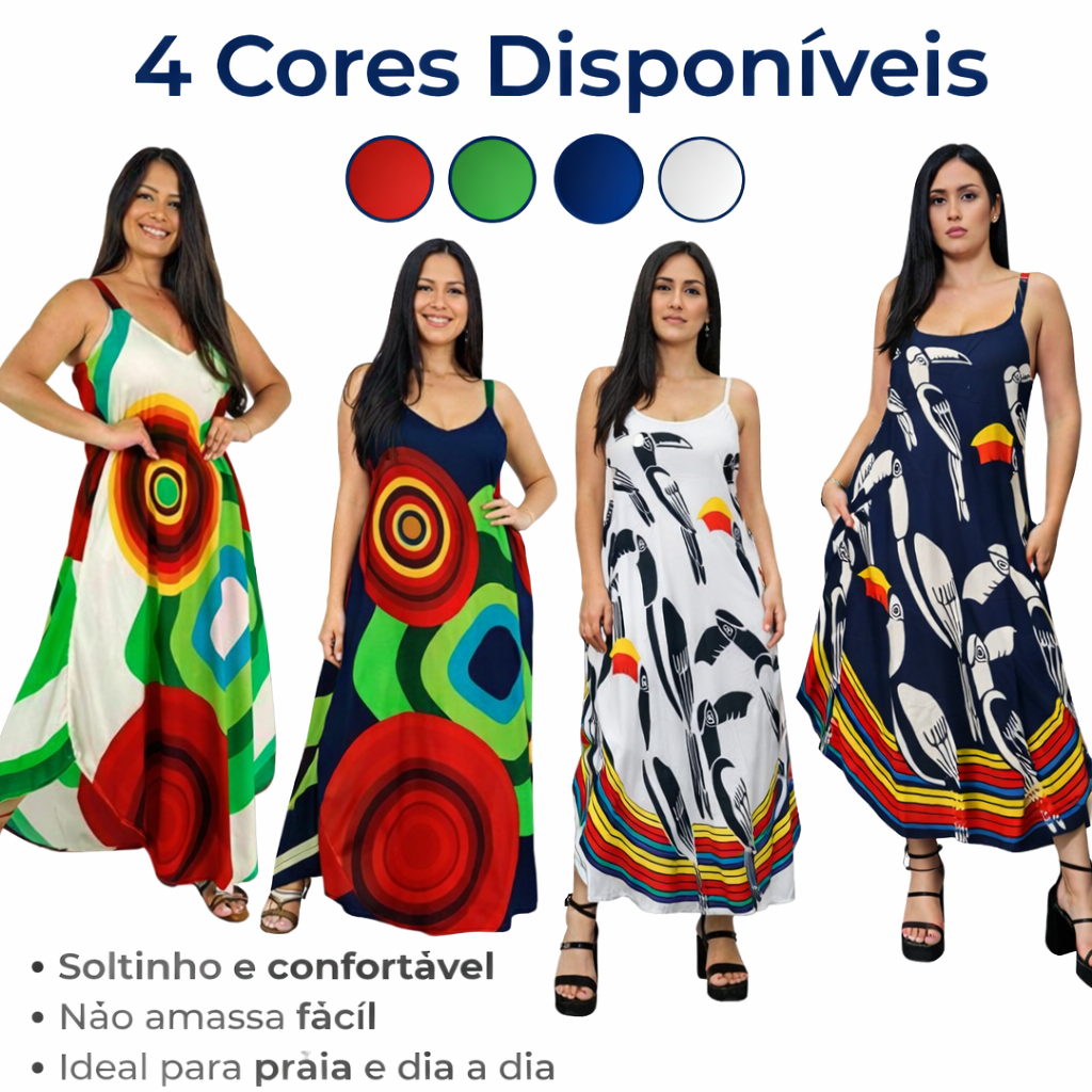 Vestido Trapézio Godê Indiano Viscose Soltinho Confortável Preto e Branco