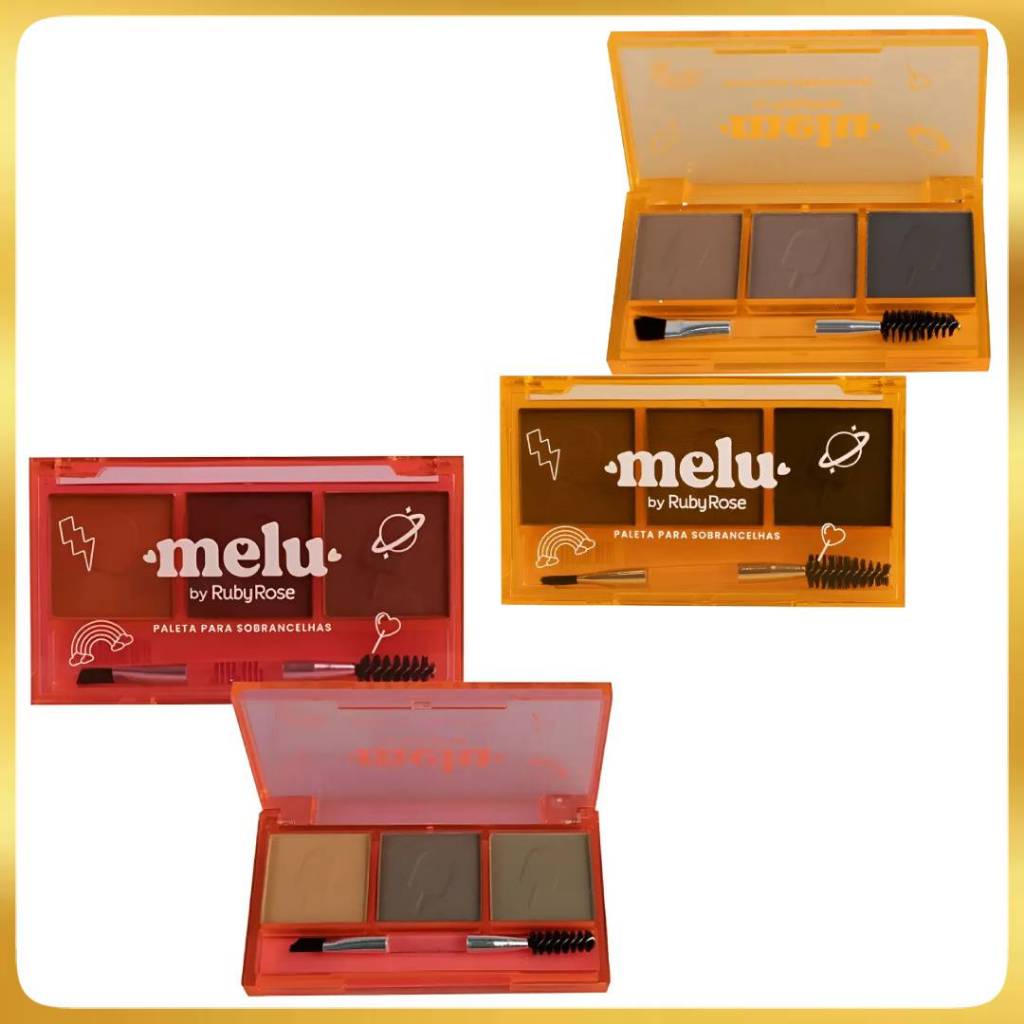 Kit 2 ou Unidade Ruby Rose Melu Sombra para Sobrancelha