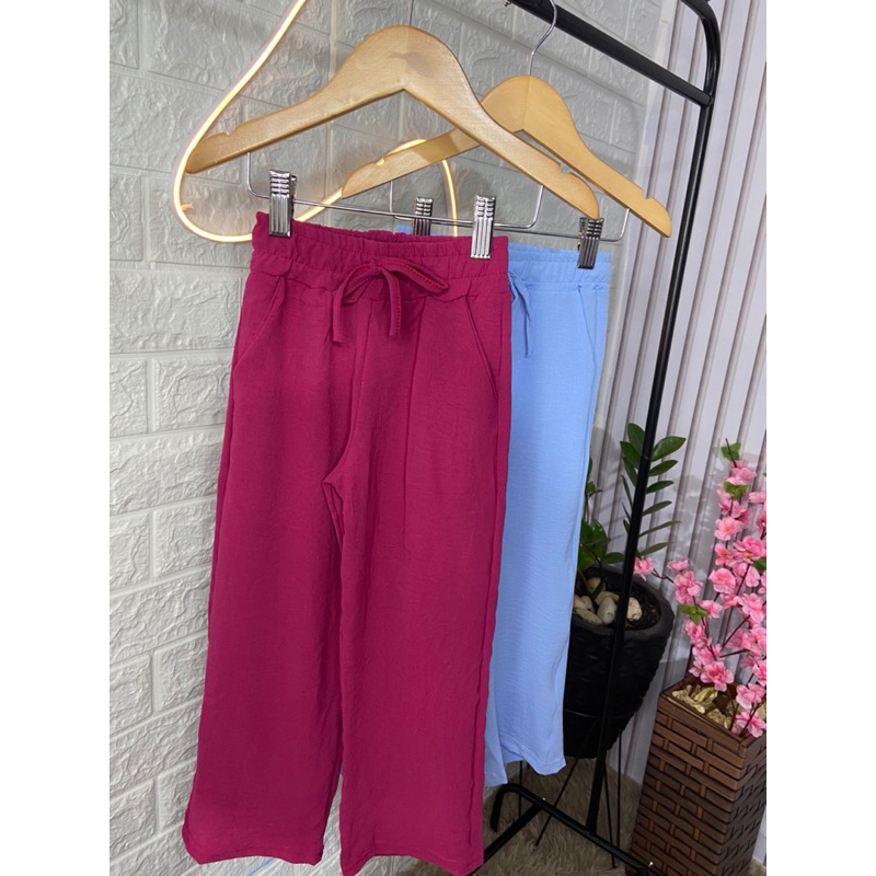 Calça Pantalona Infantil Blogueirinha Tecido Duna Confortável e Fresca Com Bolso