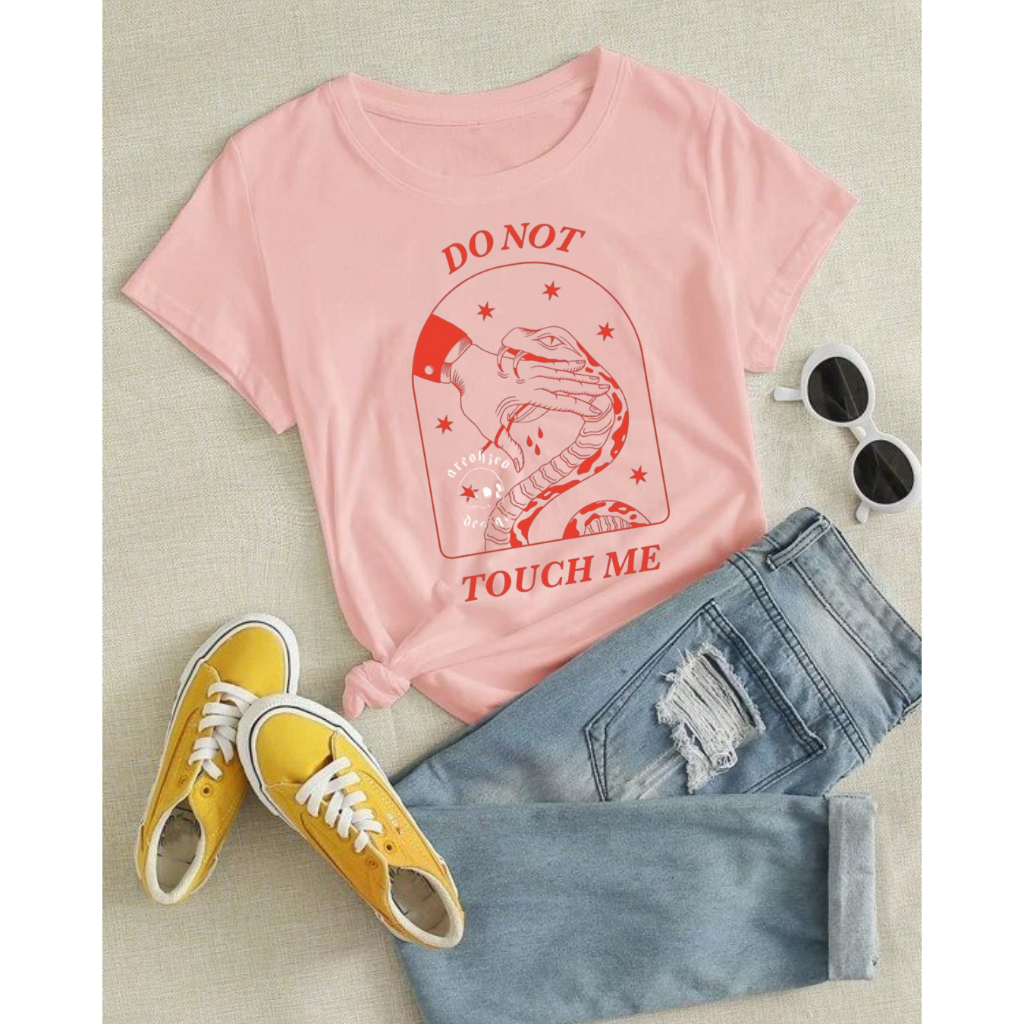camiseta snake - camisa t-shirt snake rosa feminina 100% algodão premium casual versátil confortável estilosa