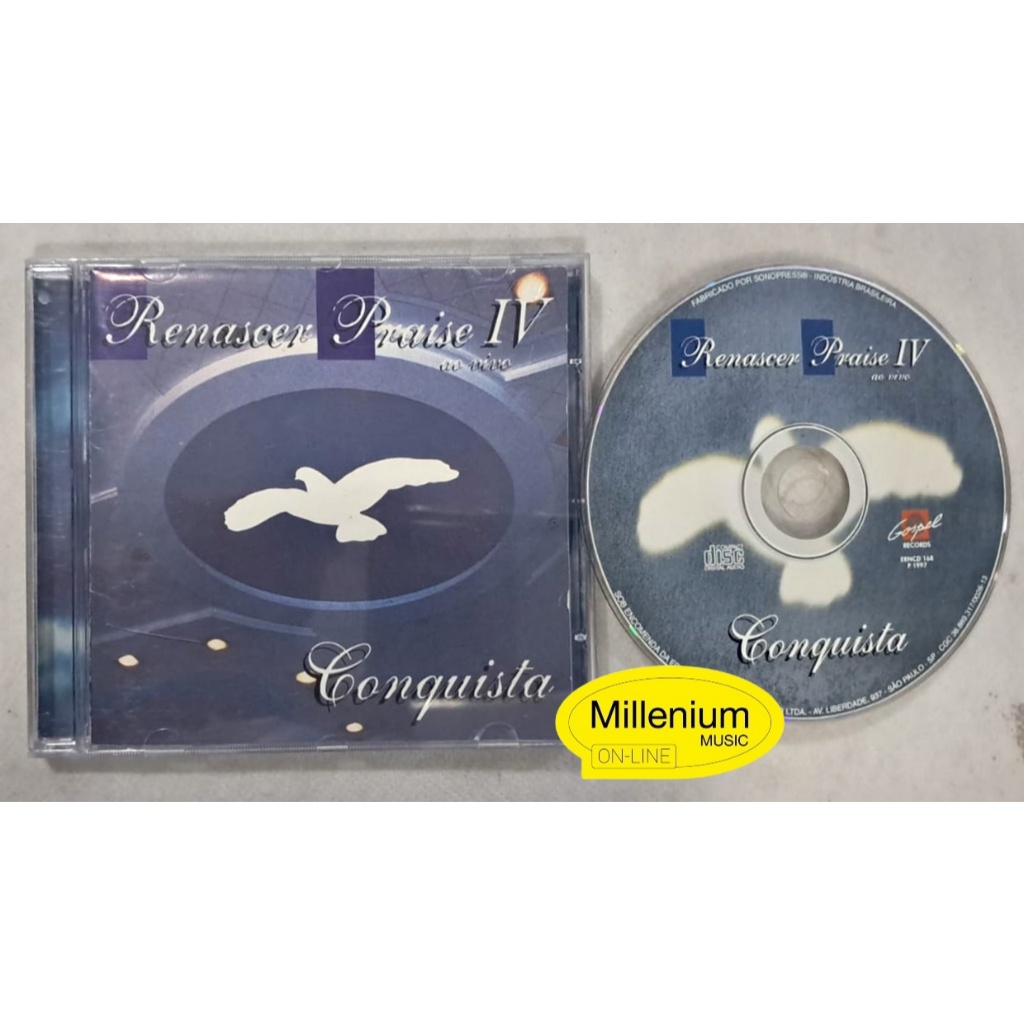 CD Renascer Praise Conquista Renascer Praise IV 1997 Original Gravadora Colecionador Ótimo Estado