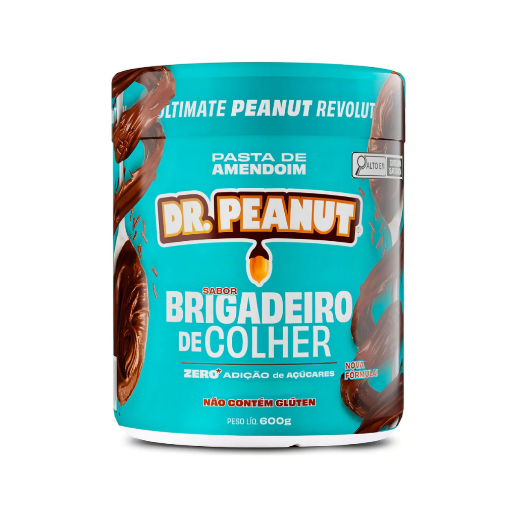 Pasta De Amendoim Com Whey Protein Dr. Peanut Sabor Brigadeiro de Colher 600g