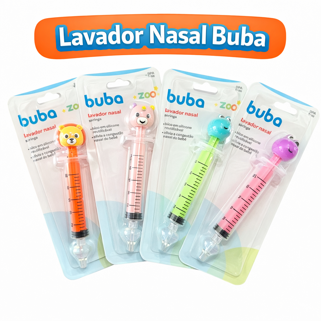 Lavador Nasal Buba Seringa com Bico Silicone Zoo Dino Leão Unicórnio Bebe Infantil em Oferta na Shopee