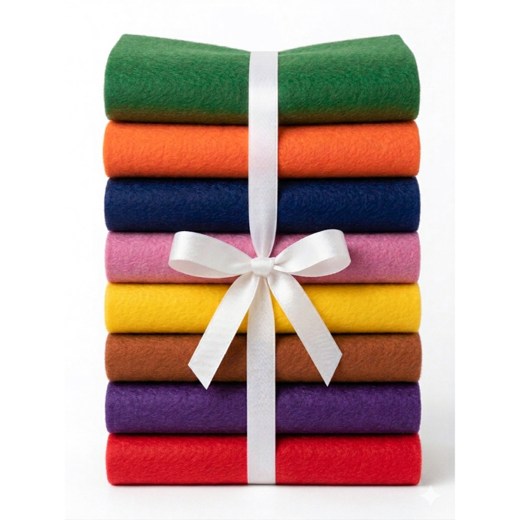 Kit Feltros Santa Fé 8 Cores Artesanato Patchwork