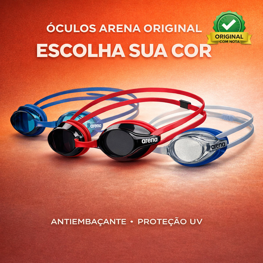 Óculos De Natação Treino Profissional Arena Drive 3 Proteção UV Película Antiembaçante