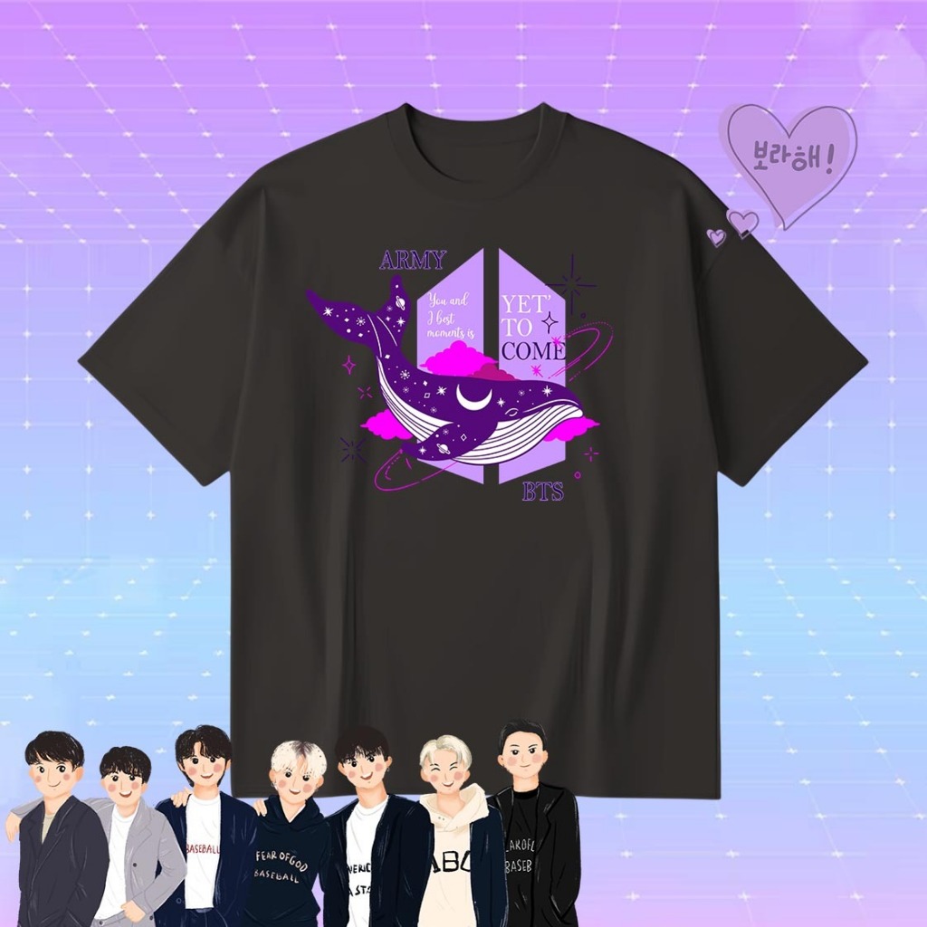 Camiseta BTS Unissex Yet To Come - Baleia BALEIA