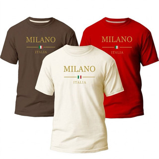 Kit 3 Camisetas Masculinas Em Algodão Camisetas Estampadas Com Otimo Caimento Macia E Confortável