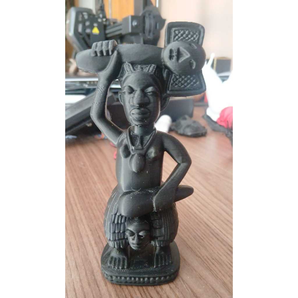Xango / Sangô | Escultura Imagem Africana Impresso 3D - Ere Orisa Xango | Umbanda Candomble 15cm *NÃO É MADEIRA*