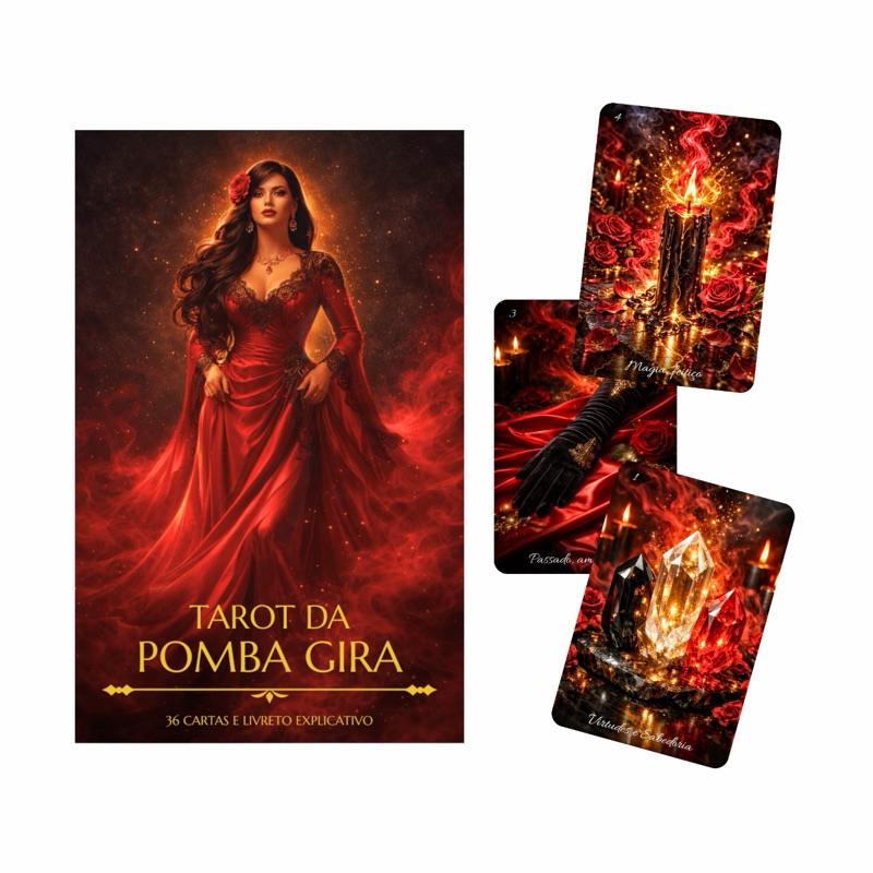 Tarot Da Pomba Gira Baralho Com 36 Cartas Plastificadas E Manual